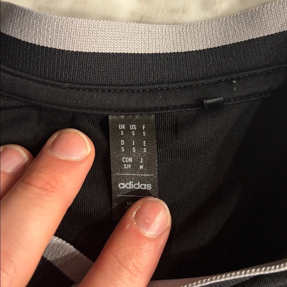 Adidas Black and silver Sportswear Top